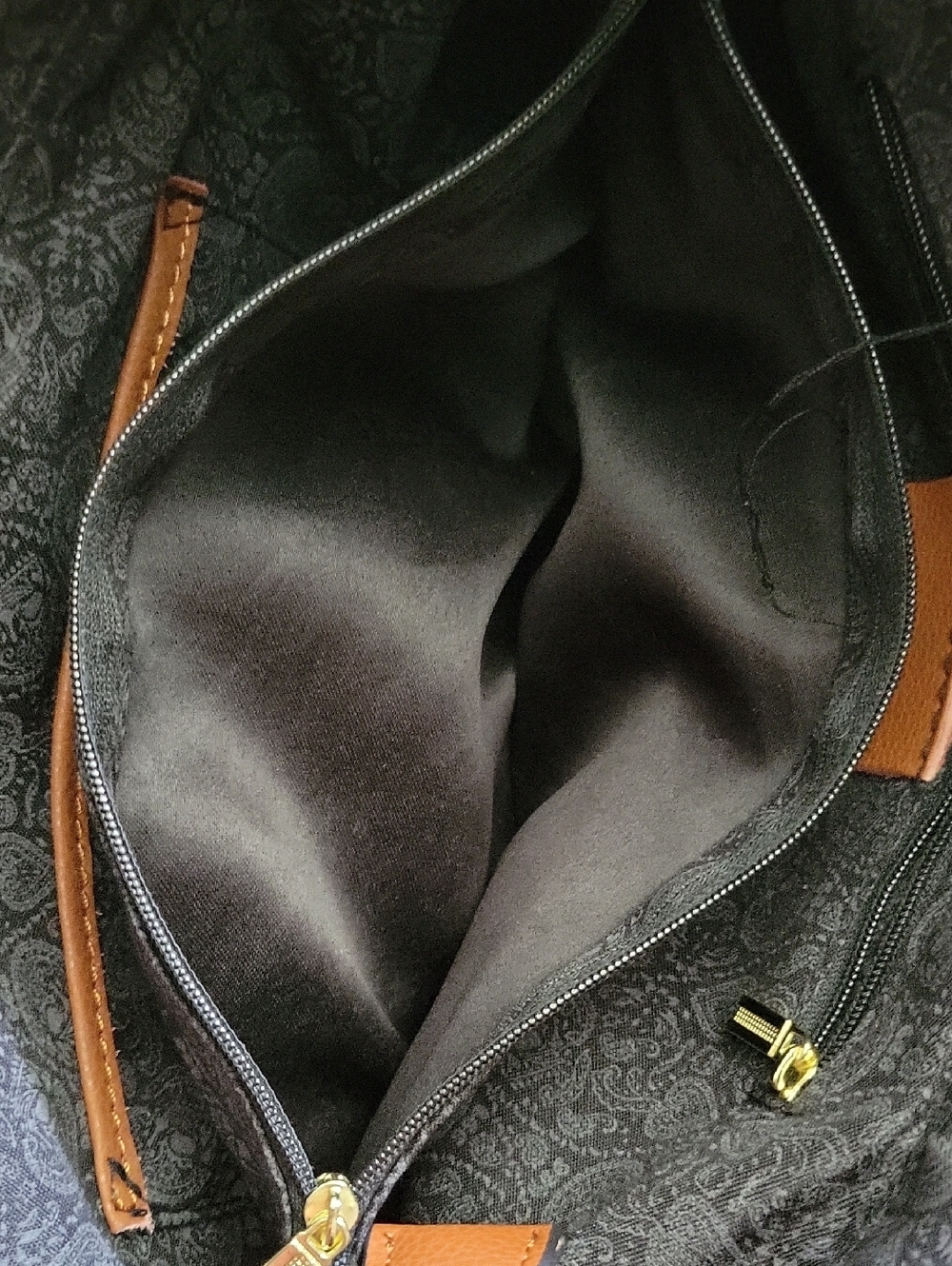 Genuine Leather Tote Bag w/Removable Snap-In Pouch 2-in-1 Minimalist Work Bag - Picture 12 of 17